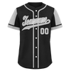 Custom Black Gray Raglan Sleeves Personalized Authentic Baseball Jersey BSBJ01-D017175