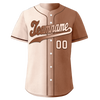 Custom Beige Brown Gradient Fashion Personalized Authentic Baseball Jersey BSBJ01-D0a708e