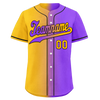 Custom Yellow Pink Gradient Fashion Personalized Authentic Baseball Jersey BSBJ01-D0a7a0a