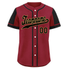 Custom Red Black Raglan Sleeves Personalized Authentic Baseball Jersey BSBJ01-D017162