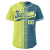 Custom Yellow Green Gradient Fashion Personalized Authentic Baseball Jersey BSBJ01-D0a709d