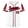 Custom White Red Raglan Sleeves Personalized Authentic Baseball Jersey BSBJ01-D017163