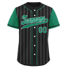 Custom Black Green Stripe Fashion Personalized Authentic Baseball Jersey BSBJ01-D017238