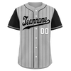 Custom Gray Black Stripe Fashion Personalized Authentic Baseball Jersey BSBJ01-D017254