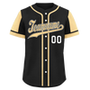 Custom Black Yellow Raglan Sleeves Personalized Authentic Baseball Jersey BSBJ01-D017196