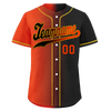 Custom Orange Black Gradient Fashion Personalized Authentic Baseball Jersey BSBJ01-D0a7aa8