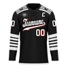 Custom Black White Personalized Hockey Jersey HCKJ01-D0a700d