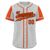 Custom Gray Orange Raglan Sleeves Personalized Authentic Baseball Jersey BSBJ01-D017187