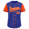 Custom Blue Orange Stripe Fashion Personalized Authentic Baseball Jersey BSBJ01-D017250