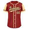 Custom Red Yellow Raglan Sleeves Personalized Authentic Baseball Jersey BSBJ01-D017195