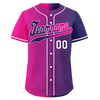 Custom Pink Blue Gradient Fashion Personalized Authentic Baseball Jersey BSBJ01-D0a7aab