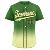 Custom Green Fade Fashion Personalized Authentic Baseball Jersey BSBJ01-D0a70f7