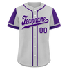 Custom Gray Purple Raglan Sleeves Personalized Authentic Baseball Jersey BSBJ01-D017186