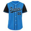 Custom Blue Black Stripe Fashion Personalized Authentic Baseball Jersey BSBJ01-D017213