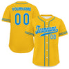 Custom Yellow Classic Style Cyan Personalized Authentic Baseball Jersey UN002-bd0b00d8-9