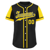 Custom Black Yellow Raglan Sleeves Personalized Authentic Baseball Jersey BSBJ01-D017171