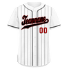 Custom White Stripe Fashion Personalized Authentic Baseball Jersey BSBJ01-D017224