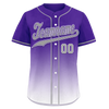 Custom Purple White Fade Fashion Personalized Authentic Baseball Jersey BSBJ01-D0a70eb