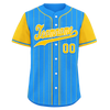 Custom Blue Yellow Stripe Fashion Personalized Authentic Baseball Jersey BSBJ01-D017212