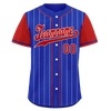 Custom Blue Red Stripe Fashion Personalized Authentic Baseball Jersey BSBJ01-D017215