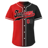 Custom Red Black Gradient Fashion Personalized Authentic Baseball Jersey BSBJ01-D0a707a