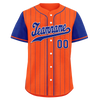 Custom Orange Blue Stripe Fashion Personalized Authentic Baseball Jersey BSBJ01-D017249