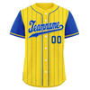 Custom Yellow Blue Stripe Fashion Personalized Authentic Baseball Jersey BSBJ01-D017240