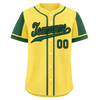 Custom Yellow Green Raglan Sleeves Personalized Authentic Baseball Jersey BSBJ01-D017206