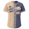 Custom Beige Blue Gradient Fashion Personalized Authentic Baseball Jersey BSBJ01-D0a7080