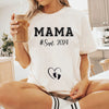 Pregnancy T-Shirt With Due Date by EnjoyMyDesign LLC