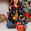 Loose Casual Women’s Christmas Tree Contrast-Color Jacquard Sweater by FitiqueFit