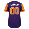 Custom Purple Orange Raglan Sleeves Personalized Authentic Baseball Jersey BSBJ01-D017184