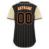 Custom Black Yellow Stripe Fashion Personalized Authentic Baseball Jersey BSBJ01-D017237