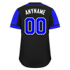 Custom Blue Black Raglan Sleeves Personalized Authentic Baseball Jersey BSBJ01-D017169