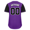 Custom Purple Black Stripe Fashion Personalized Authentic Baseball Jersey BSBJ01-D017255