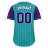 Custom Cyan Purple Stripe Fashion Personalized Authentic Baseball Jersey BSBJ01-D017247