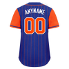 Custom Blue Orange Stripe Fashion Personalized Authentic Baseball Jersey BSBJ01-D017250