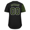 Custom Green Black Skull Fashion Personalized Authentic Baseball Jersey BSBJ01-D017152