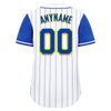 Custom White Blue Stripe Fashion Personalized Authentic Baseball Jersey BSBJ01-D017242