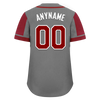 Custom Gray Red Raglan Sleeves Personalized Authentic Baseball Jersey BSBJ01-D017177