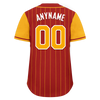 Custom Red Yellow Stripe Fashion Personalized Authentic Baseball Jersey BSBJ01-D017221