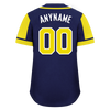 Custom Blue Yellow Raglan Sleeves Personalized Authentic Baseball Jersey BSBJ01-D017182