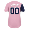 Custom Blue Pink Skull Fashion Personalized Authentic Baseball Jersey BSBJ01-D017145