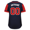 Custom Blue Red Raglan Sleeves Personalized Authentic Baseball Jersey BSBJ01-D017180