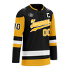 Custom Black Yellow Personalized Hockey Jersey HCKJ01-D0a7009