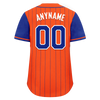 Custom Orange Blue Stripe Fashion Personalized Authentic Baseball Jersey BSBJ01-D017249