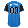 Custom Blue Black Stripe Fashion Personalized Authentic Baseball Jersey BSBJ01-D017213