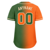 Custom Orange Green Gradient Fashion Personalized Authentic Baseball Jersey BSBJ01-D0a708d