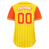 Custom Gold Orange Stripe Fashion Personalized Authentic Baseball Jersey BSBJ01-D017251