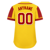 Custom Yellow Red Raglan Sleeves Personalized Authentic Baseball Jersey BSBJ01-D017203